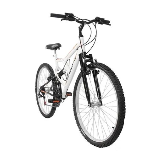 Bicicleta Mormaii Full Aro 26 Bco/Preto 21V