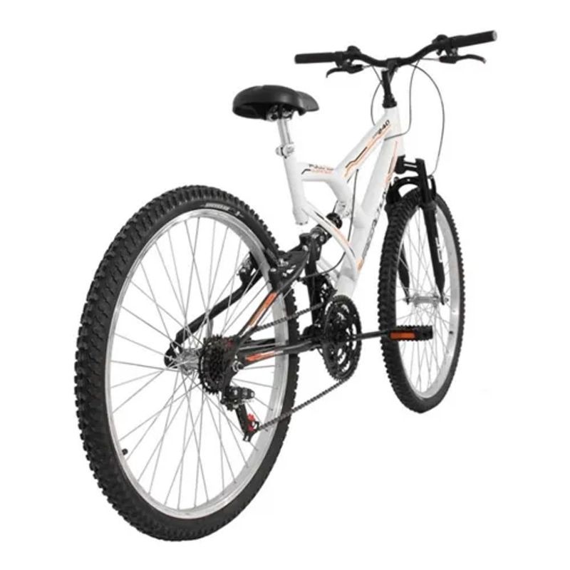 Bicicleta Mormaii Full Aro 26 Bco Preto 21V 1