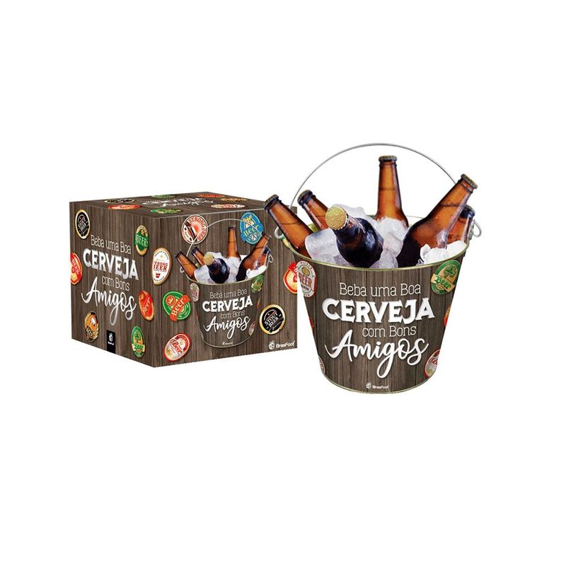 Balde Gelo Brasfoot Bons Amigos R tulos 5L Decorado 4693 0