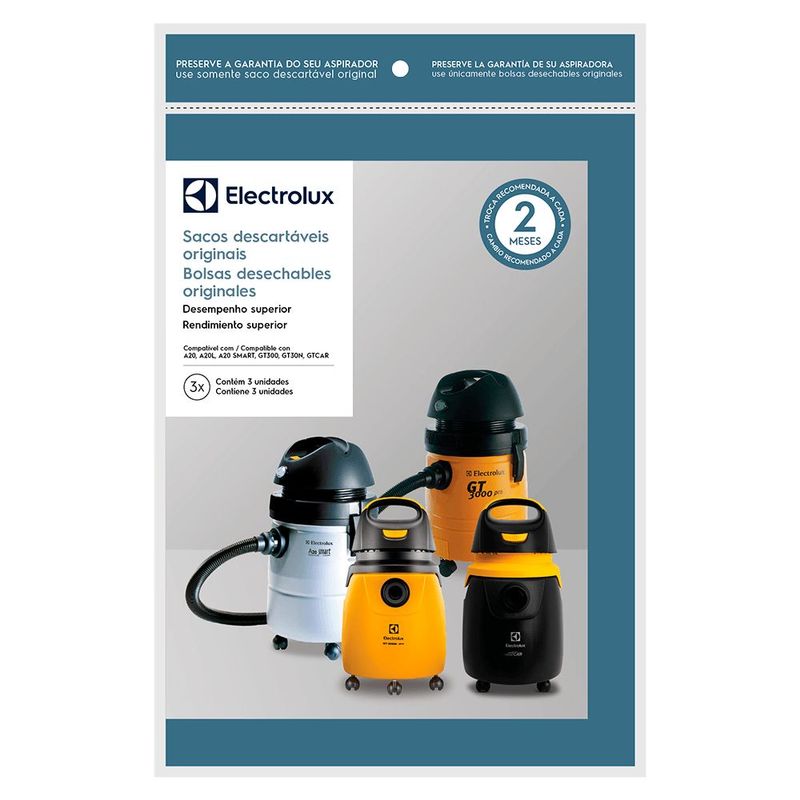 Kit Sacos Aspirador Electrolux CSE20 3un Biodeg  0
