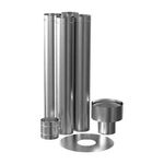 Calefator Met vila  Dupla Combust o 660GF C  Kit Canos Inox  2