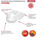 Ducha Lorenzetti Futura Eletr nica 5500W 127V 4