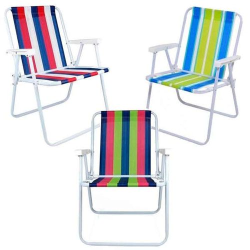 Conj. 3 Cadeiras de Praia Mor Aço/Polietileno