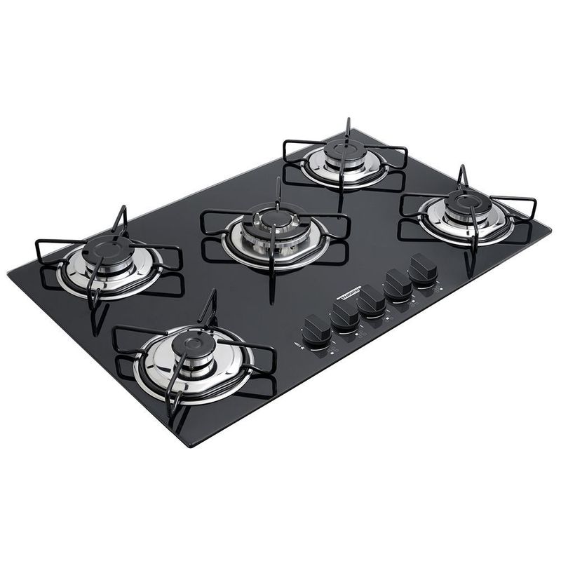 Cooktop G s Tramontina Brasil 5 Bocas Vidro Preto 94708 502 0