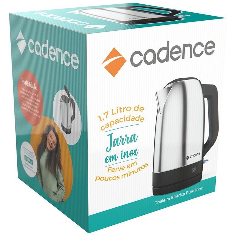 Chaleira El trica Cadence Pure Inox CEL810 1 7L 220V 6