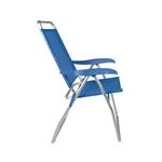 Cadeira Mor Boreal 2168 Alum  Azul Reclin vel 110Kg 0