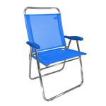 Cadeira Zaka King KNG300 Alum  Azul 140Kg Plus Size 0