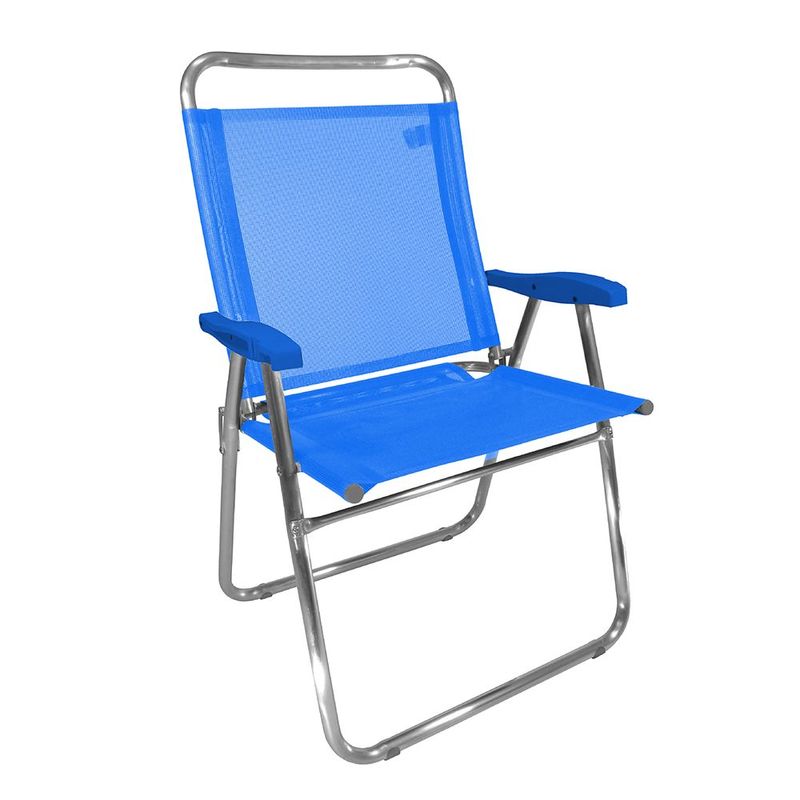 Cadeira Zaka King KNG300 Alum  Azul 140Kg Plus Size 0