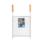 Grelha Brighente 2311 Moeda Inox 45x40cm Cabo Madeira 0