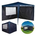 Kit Parede Gazebo Mor Oxford Azul 3x3m Janela 3