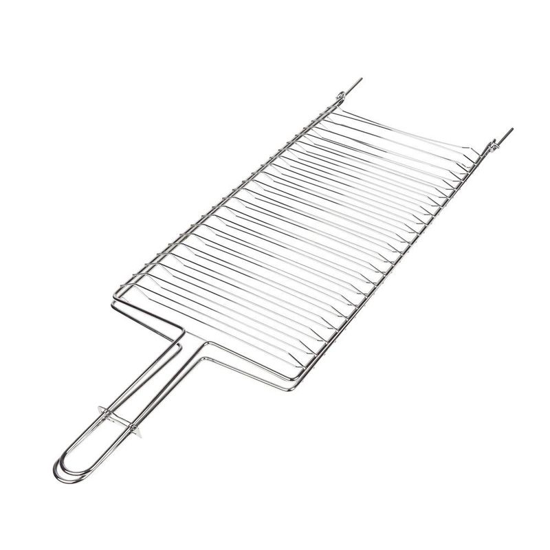 Grelha Dupla Mor 3106 A o Cromado 26x81cm c  Suporte 1