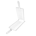 Grelha Dupla Mor 3106 A o Cromado 26x81cm c  Suporte 2