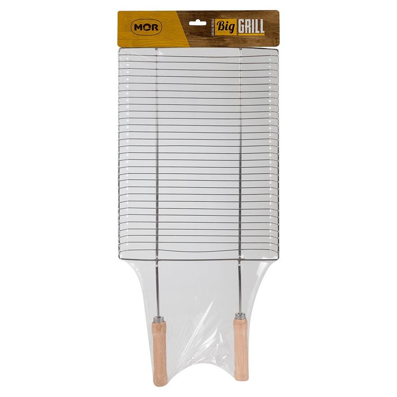 Grelha Mor 3112 Big Grill A o Cromado 26x84cm Madeira 5