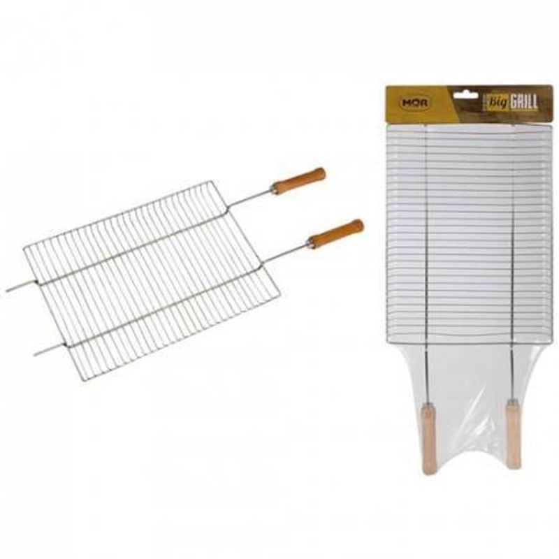 Grelha Mor 3112 Big Grill A o Cromado 26x84cm Madeira 7
