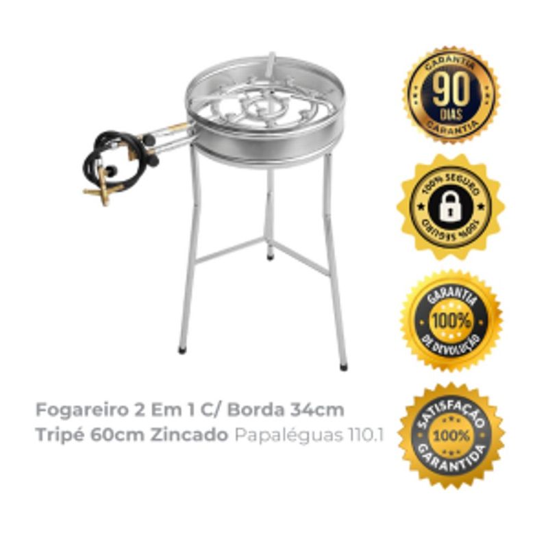 Fogareiro Papal guas 110 1 12 Queim  Trip  Borda Zinc  4