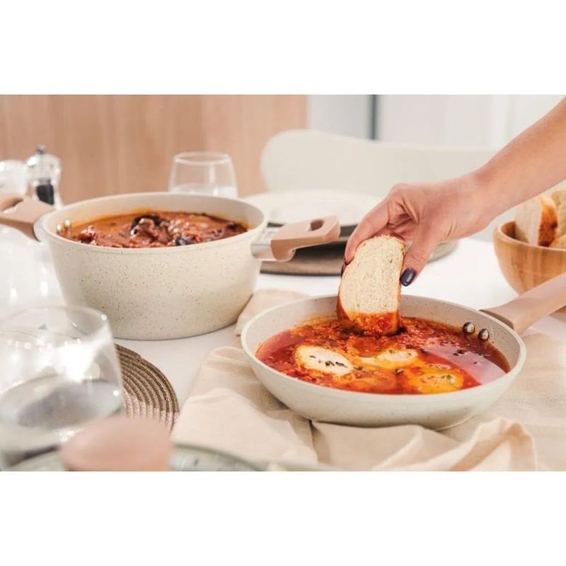 Conjunto de Panelas MTA Cer mica Serena Vanilla 5 Pe as 1