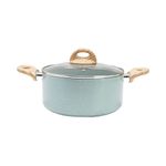 Conjunto Panela 5 Pe as Botanik Brinox - 4815 102 - Verde com Acabamento Soft-touch Amadeirado 1