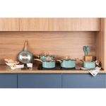 Conjunto Panela 5 Pe as Botanik Brinox - 4815 102 - Verde com Acabamento Soft-touch Amadeirado 4