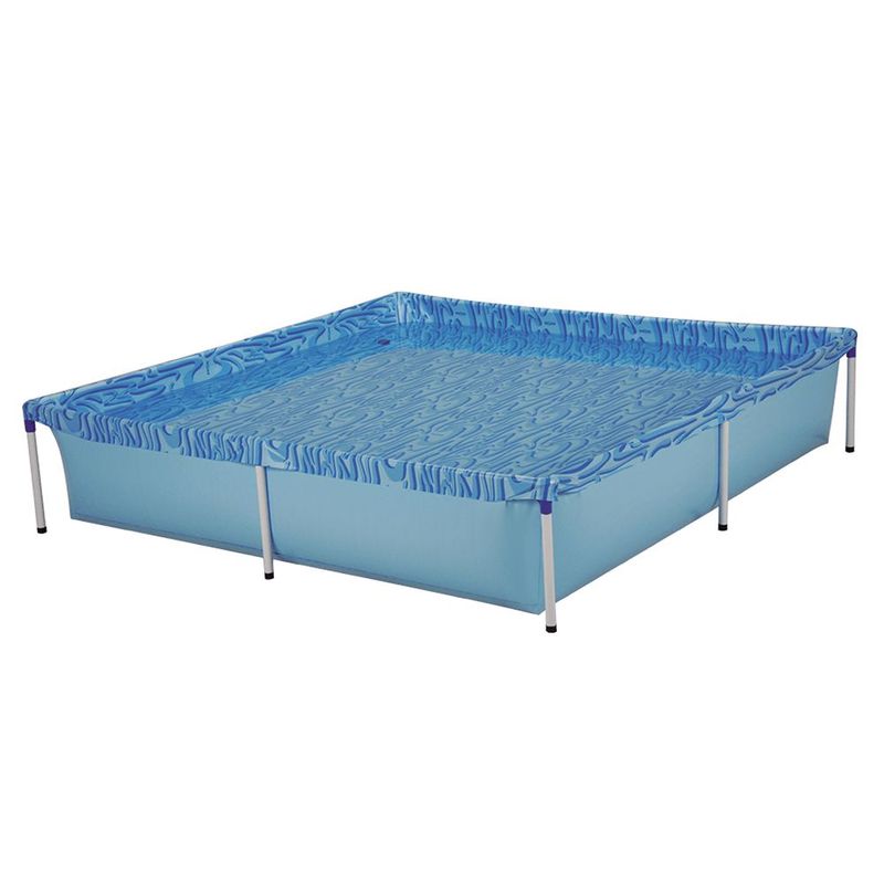Piscina Infantil Mor 1003 1500L Estrut  A o PVC Azul 0