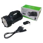 Lanterna Dinax Recarreg vel 16 LEDs Preta ABS 770 0