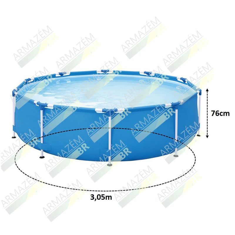 Piscina Circular Mor 5000L A o Lona Tripla Azul 1045 2