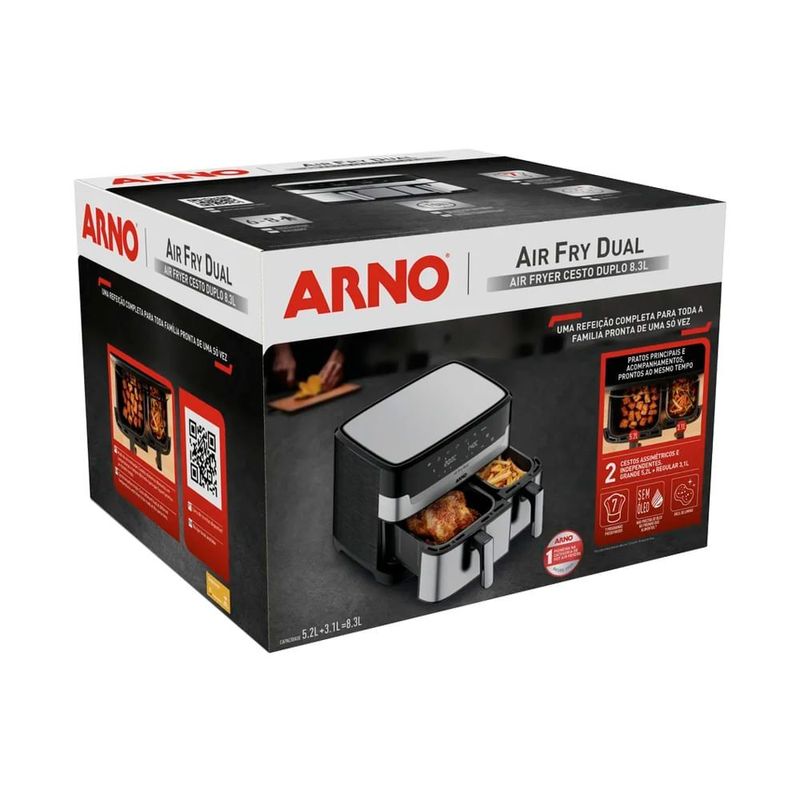 Fritadeira Arno Sem  leo Dual 5 2l 3 1l Afd2-220v 8