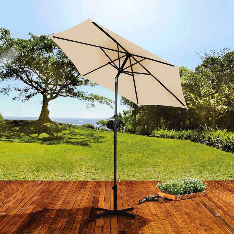 Ombrelone Mor Alum nio 2 4m Bege Manivela FPS 35 9222 0