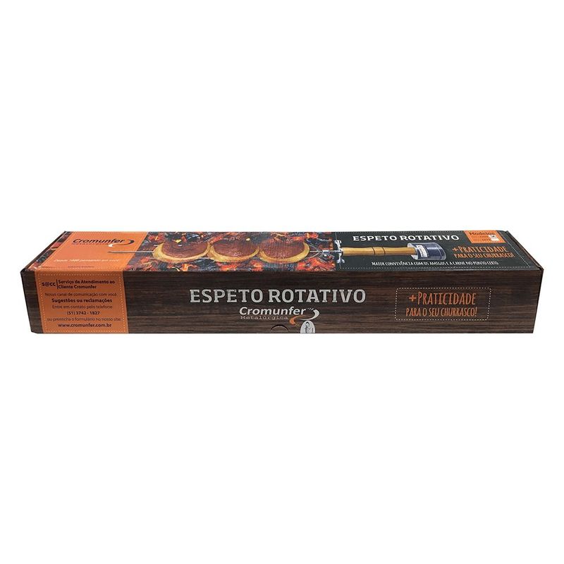 Espeto Cromunfer Rotativo El trico 220V Cromado 950mm 4