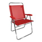 Cadeira Zaka King KNG300 Alum  Verm  140Kg Plus Size 0