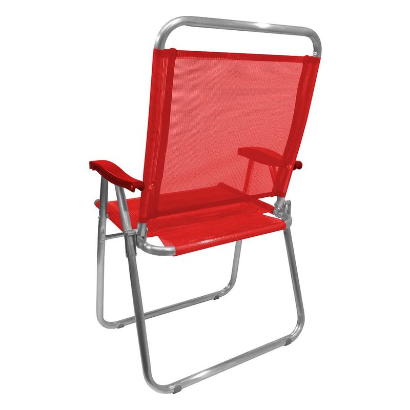 Cadeira Zaka King KNG300 Alum  Verm  140Kg Plus Size 1