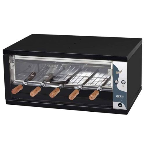 Churrasqueira Arke Abh-05*81 Gás Rotativa Inox Preta