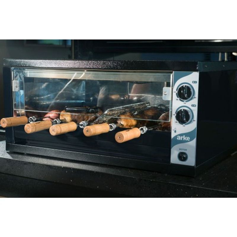 Churrasqueira Arke Abh-05 81 G s Rotativa Inox Preta 1