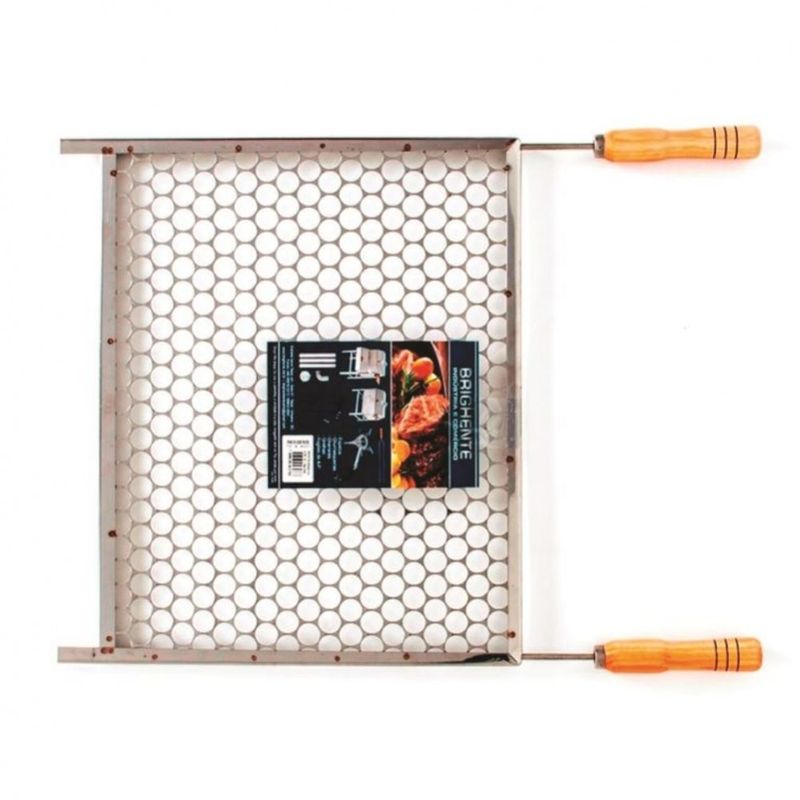 Grelha Moeda Brighente Inox 41x51cm 2452 2