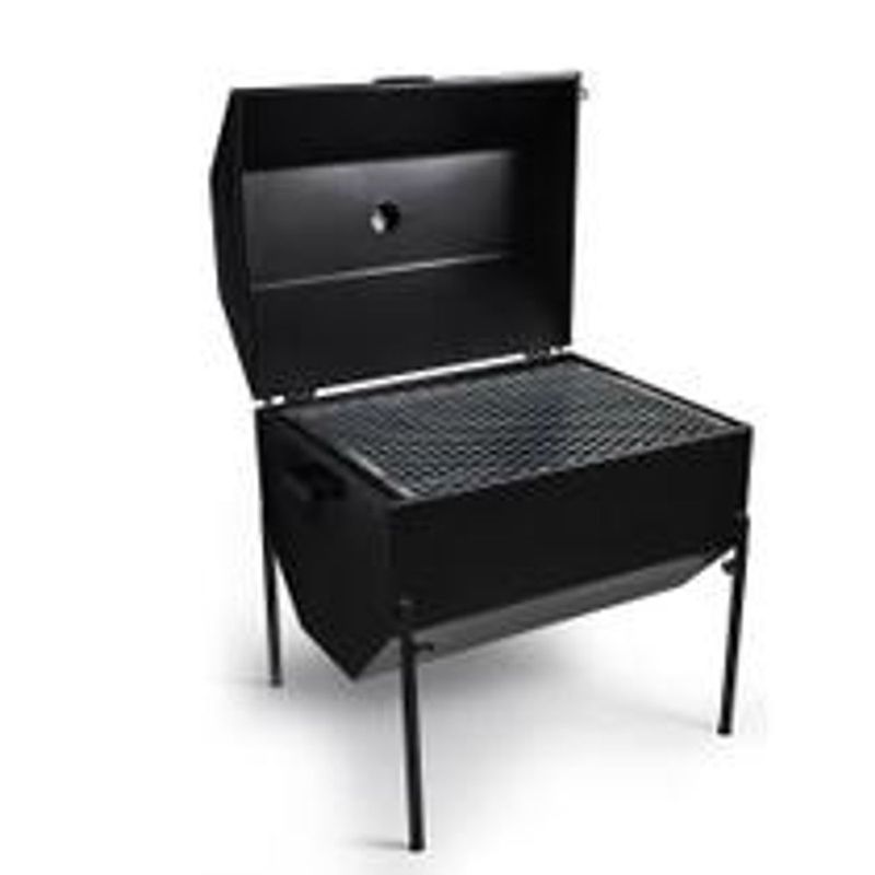 Churrasqueira Campeira P Preta Carv o Chapa Galv  1