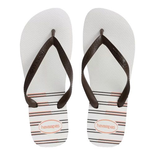 Chinelo Havaianas Top Basic Branco / Café 37/38