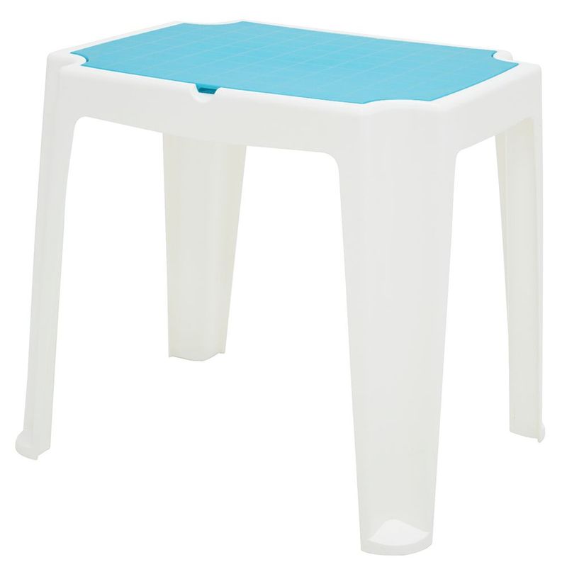 Mesa Tramontina Versa 92340 017 Pl stica Branco   Azul 66x52cm 0