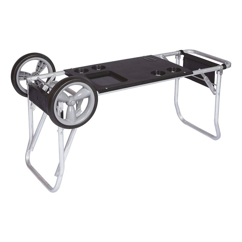 Carrinho Praia Mor Alum nio Preto c  Av  Caixa T rmica 5