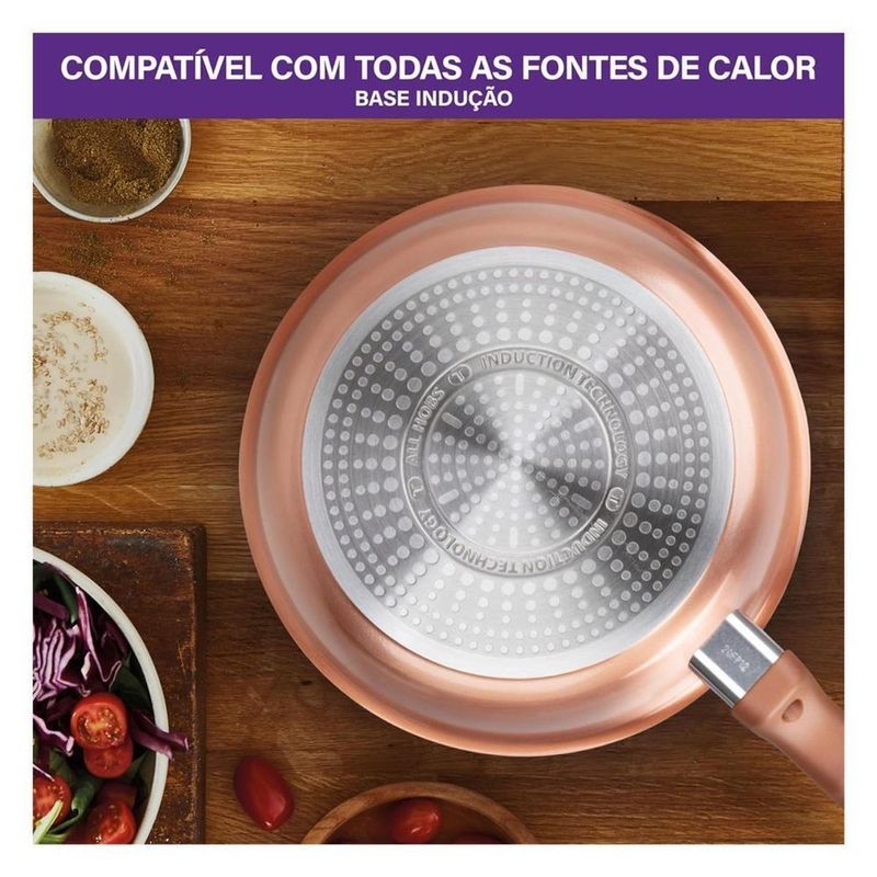 Conjunto Panela 5 pe as Ceramica Rose Gold Rochedo C464s984 4