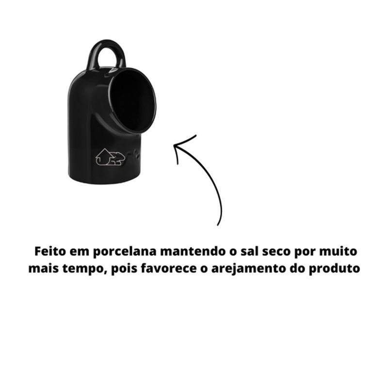 Saleiro Oxford 25x14cm Porcelana Preto 2