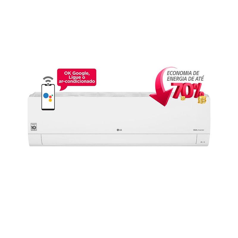 AC LG Dual Inverter Voice 9000 BTUs Quente e frio S4-W09WA51A 1