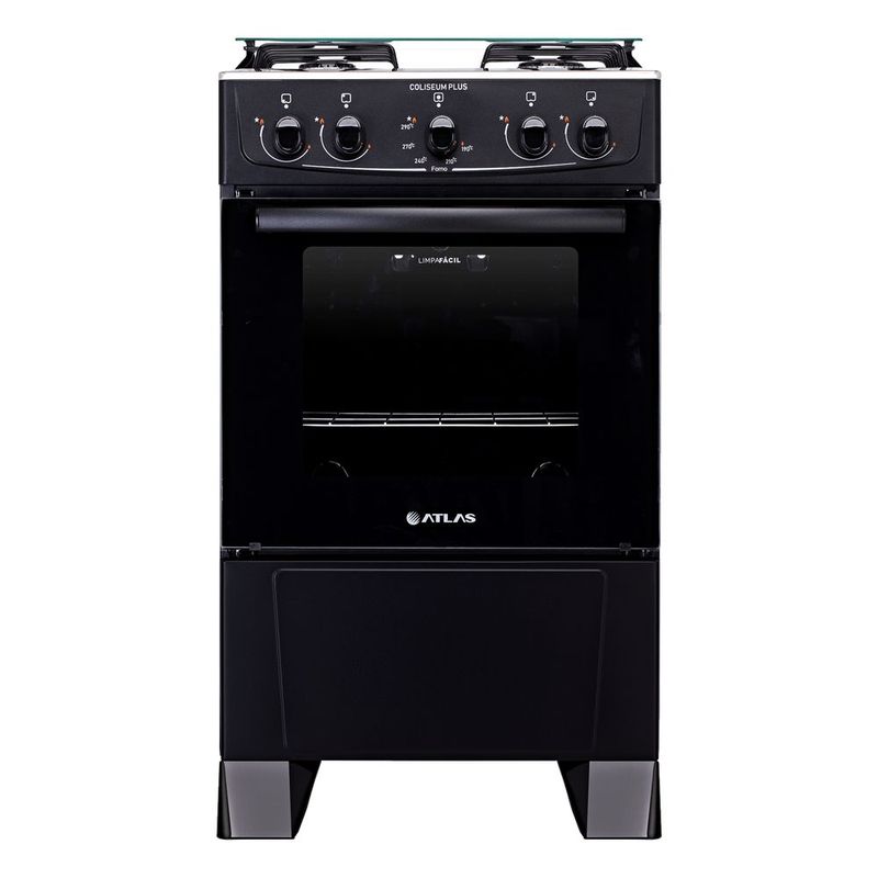 Fog o a G s Atlas Coliseum Plus 4 Bocas Manual Preto 0