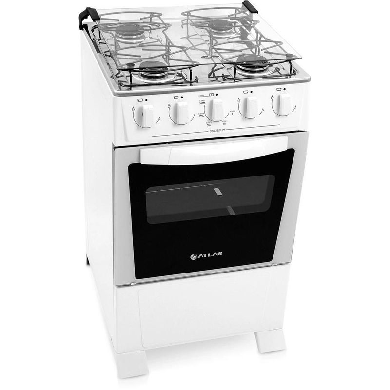 Fog o a G s Atlas Coliseum Plus 4 Bocas Manual Branco 1