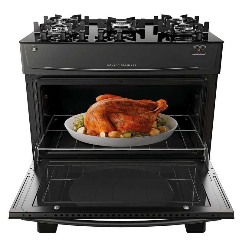 Fog o a G s Atlas M naco Top Glass 5 Bocas Auto Preto 3