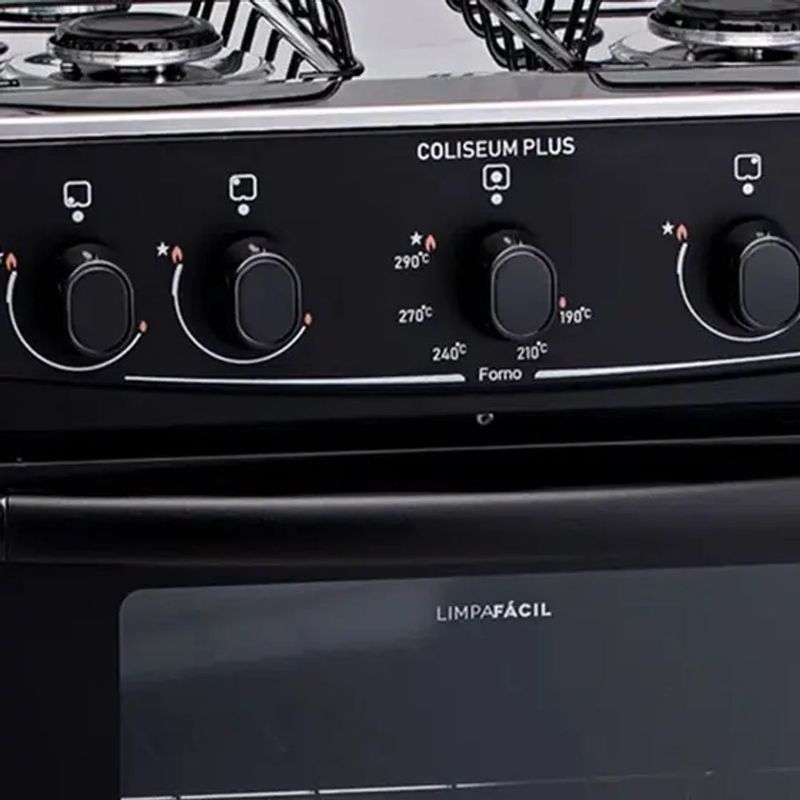 Fog o a G s Atlas Coliseum Plus 4 Bocas Manual Preto 2