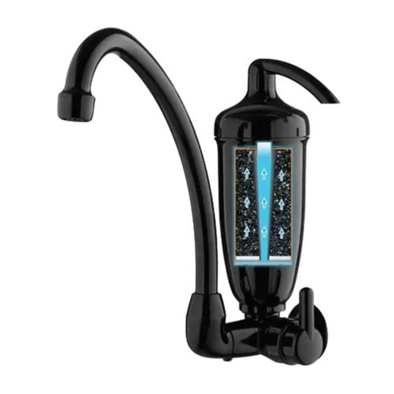 Purificador de  gua Lorenzetti Acqua Bella de Parede  sem Refrigera  o  Preto 2