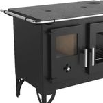 Fog o a Lenha Met vila N1 Barcelona F700F Grafite  com Dupla Combust o - Sa da lado Direito 2