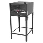 Forno a G s Prog s com Cavalete e Placa Refr taria  Preto - FSP 6800AT 0