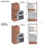 Forno El trico de Embutir Tramontina New Glass Cook  71L  com 7 Fun  es  Preto - 94867 220 220V 3