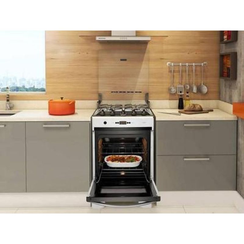 Fog o a G s Brastemp Clean 4 Bocas  de Piso  Acendimento Autom tico  Branco - BF04NA 11