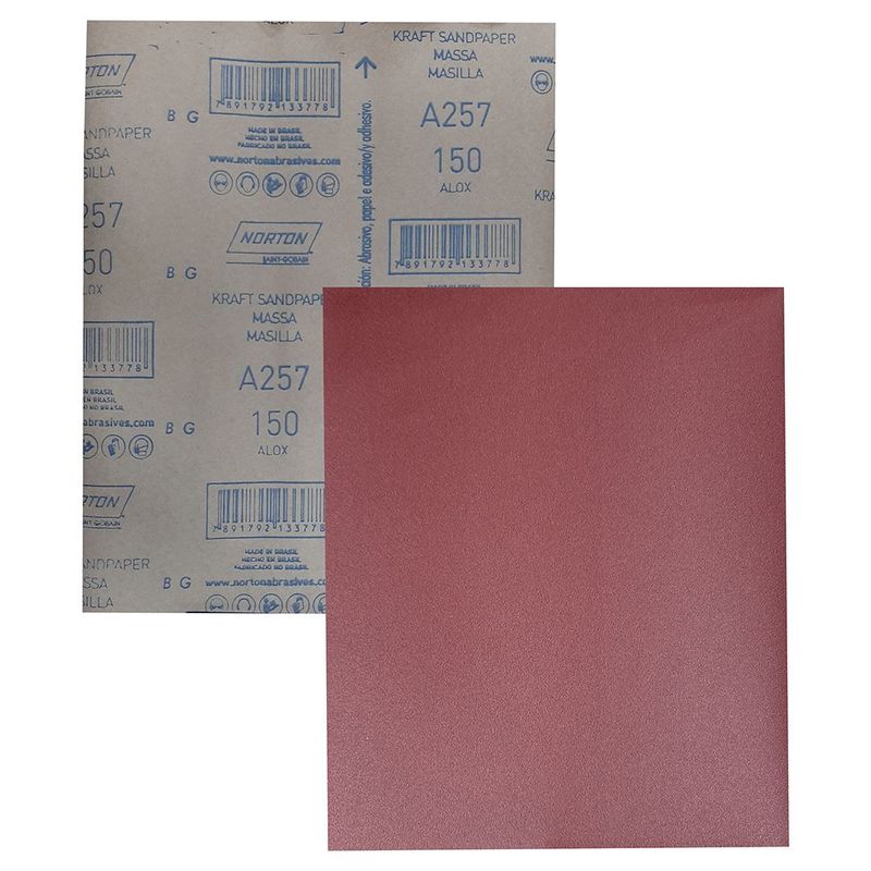 Folha de Lixa Massa Norton A257 Gr o 150 - 69957385066 0